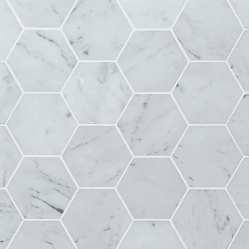 Bedrosians WHTCAR White Carrara Honed Marble Mosaic Lowest Price