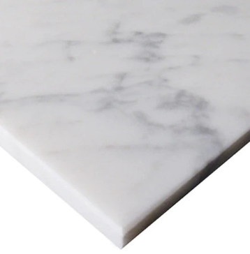 White Carrara Honed Marble Tile - 3" x 12"
