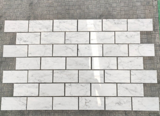 White Carrara Marble Tile - 3" x 12" Polished