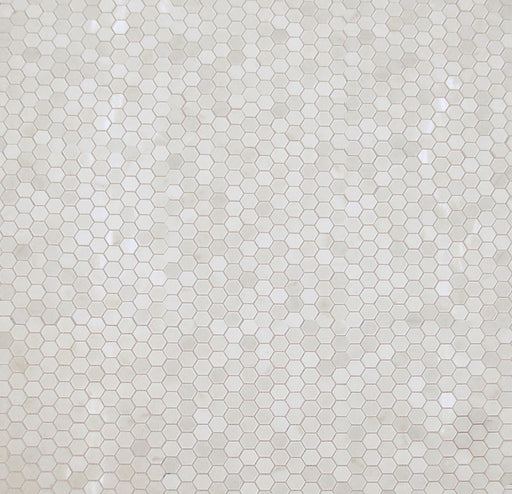 White Jade Marble Mosaic - 1" Hexagon Polished