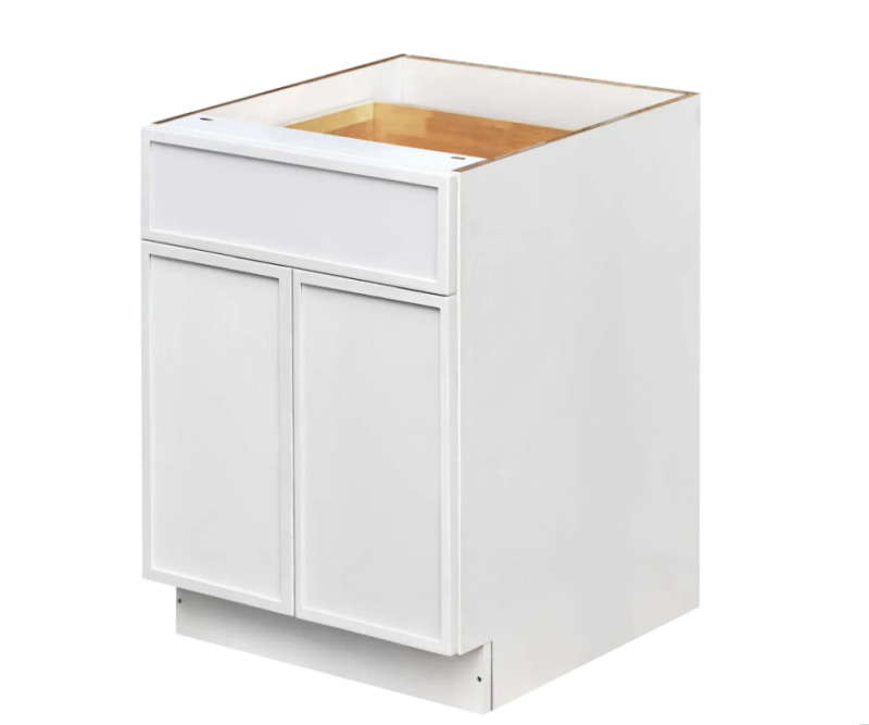 Shady White Wood Base Cabinet 1