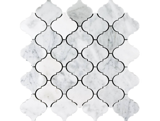 Clearance Sale! White Carrara Marble Mosaic - 2 1/2" x 3"