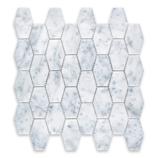 Clearance Sale! White Carrara Marble Mosaic - 3” x 3 3/8”