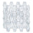 White Carrara Marble Mosaic - 2" x 3" Elongated Hexagon 