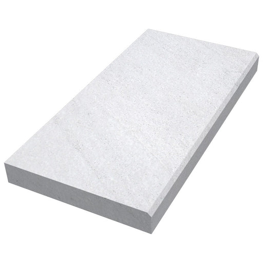 White Carrara Bush Hammered Marble Coping - 12" x 24" x 5 CM