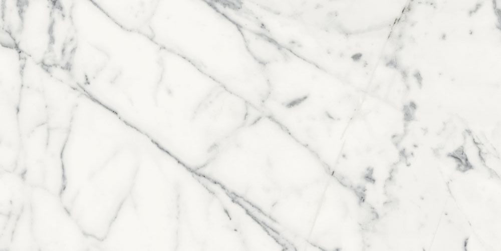 White Carrara Matte Porcelain Tile - 24" x 48" x 3/8"