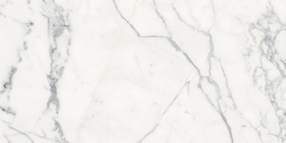 White Carrara Porcelain Tile - 24" x 48" Matte