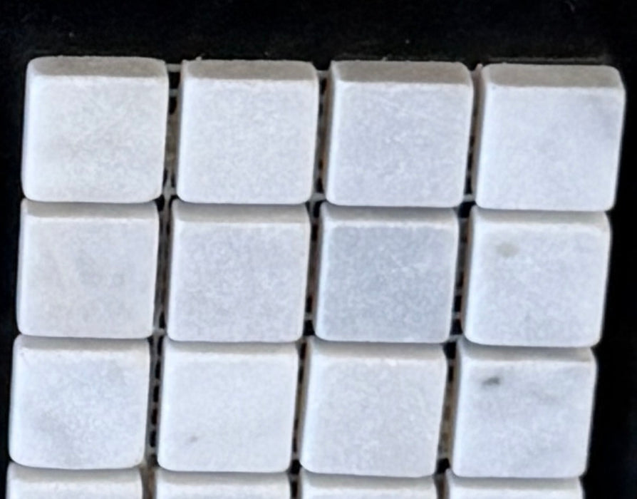 White Carrara Marble Mosaic - 1" x 1"