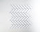 1x3 Herringbone White Porcelain Mosaic Porcelain Mosaic - Matte