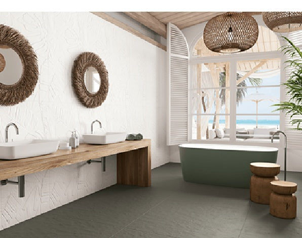 Bellagio Ceramic White Lecco Deco APEBELL Tile Matte 2