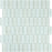 Full Sheet Sample - Aquatica Watercraft White Sand Glass Mosaic - 1" x 2" Glossy