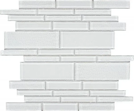 Aquatica Treasure Whitestone Glass Mosaic - Random Linear