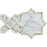 Full Tile Sample - Skalini Line Zarif Calacatta Star Marble Mosaic - 7.6" x 7.6" x 3/8" Glossy