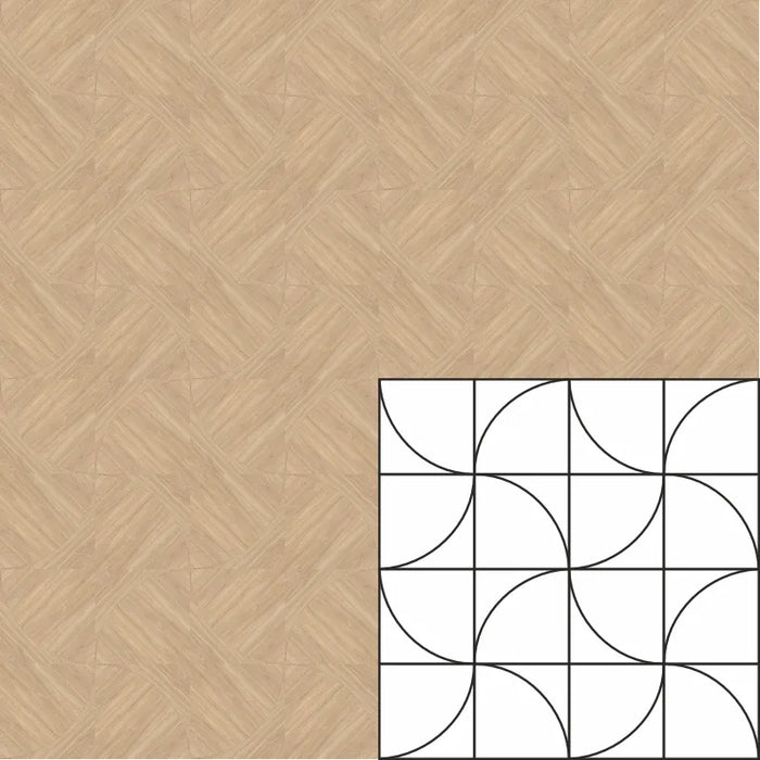 Zen Porcelain Leaf Honey Tile Matte 4