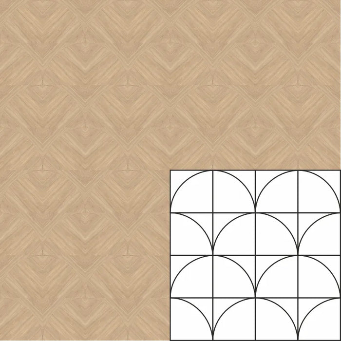 Zen Porcelain Leaf Honey Tile Matte 5