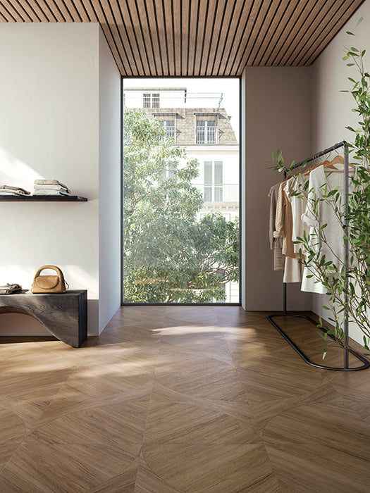 Zen Porcelain Leaf Honey Tile Matte 2