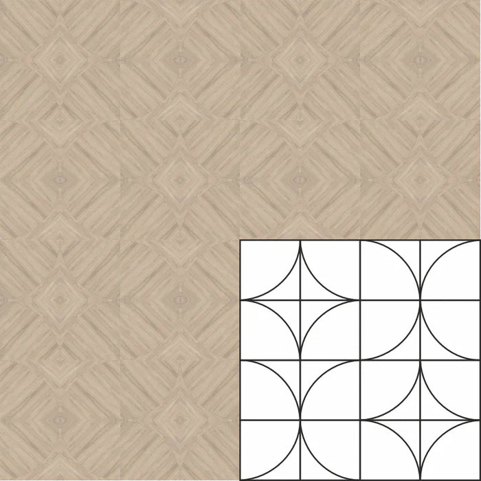 Zen Porcelain Leaf Wood Tile Matte 3