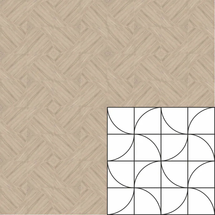 Zen Porcelain Leaf Wood Tile Matte 4