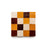 Full Tile Sample - Zellige Burnt Sugar Earth Amber Checkerboard Clay Tile - 2" x 2" x 3/8" Glazed