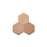 Full Tile Sample - Zellige Dessert Bloom Clay Tile - 3.5" x 4" Hexagon x 3/8" Glazed