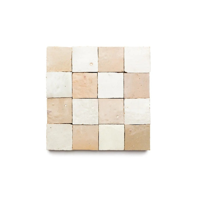 Full Tile Sample - Zellige Earth Clay Tile - 2" x 2" x 3/8" Glazed