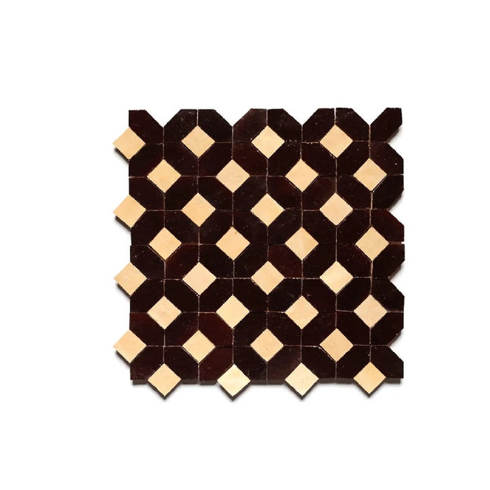 Zellige Clay Lattice 6 Mosaic Glazed 1