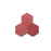 Full Tile Sample - Zellige Nana's Lipstick Clay Tile - 3.5" x 4" Hexagon x 3/8" Glazed