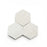 Full Tile Sample - Zellige Pure White Clay Tile - 3.5" x 4" Hexagon x 3/8" Glazed