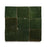 Full Tile Sample - Zellige Racing Green Clay Tile - 4" x 4" x 3/8" Glazed