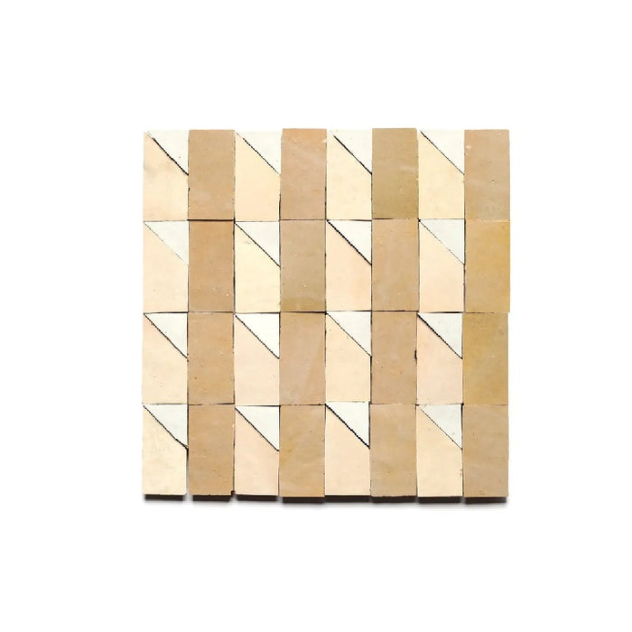 Zellige Clay Radian Inline 4 Mosaic Glazed 1