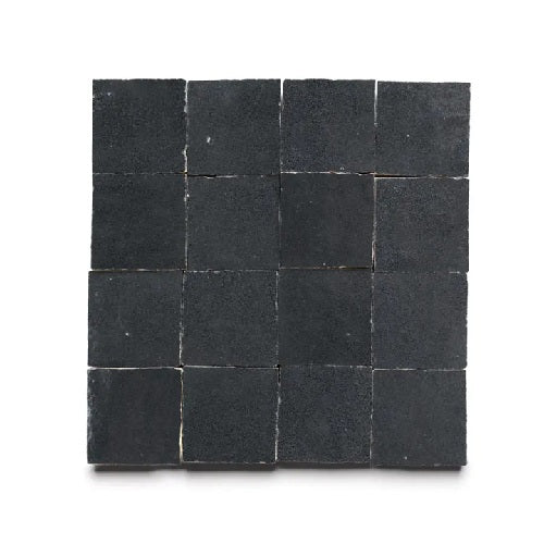 Full Tile Sample - Zellige Slate Gray Clay Tile - 2" x 2" x 3/8" Glazed