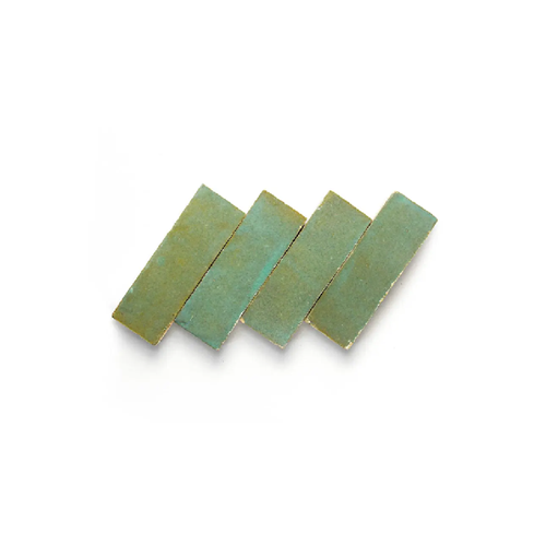 Full Tile Sample - Zellige Tidepool Clay Tile - 2" x 6" x 3/4" Glazed