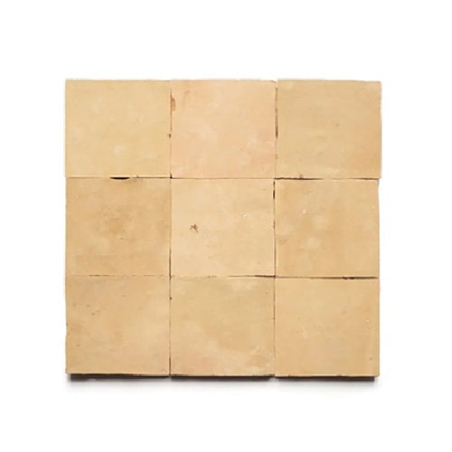 Full Tile Sample - Zellige Natural Clay Tile - 4" x 4" x 3/8" Glazed