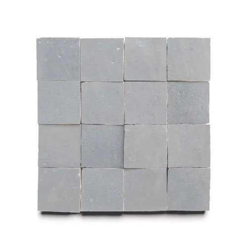 Full Tile Sample - Zellige Zinc Clay Tile - 2" x 2" x 3/8" Glazed