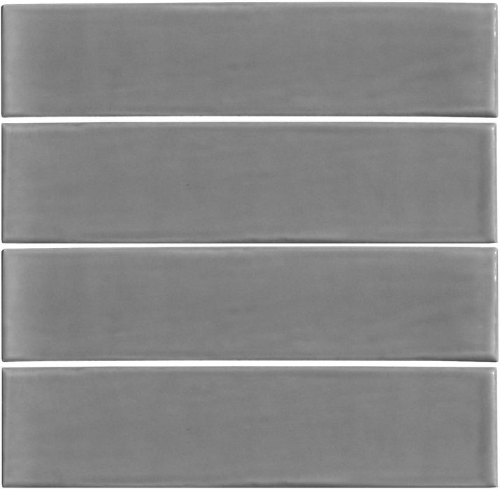 Full Tile Sample - Zen Conrete Ceramic Tile - 3" x 12" Glossy