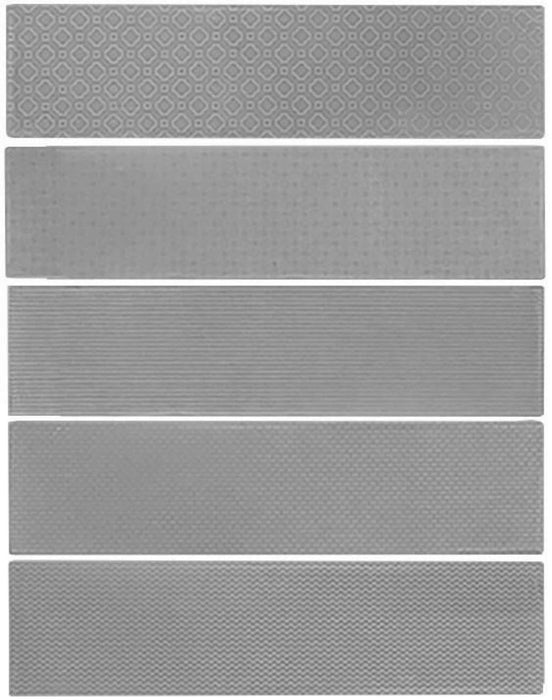 Full Tile Sample - Zen Conrete Deco Ceramic Tile - 3" x 12" Glossy