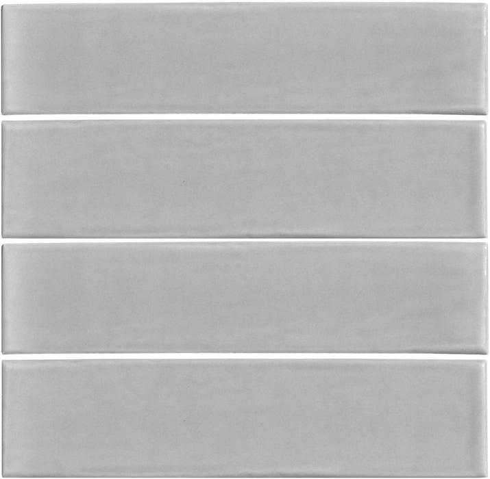 Full Tile Sample - Zen Greige Ceramic Tile - 3" x 12" Glossy