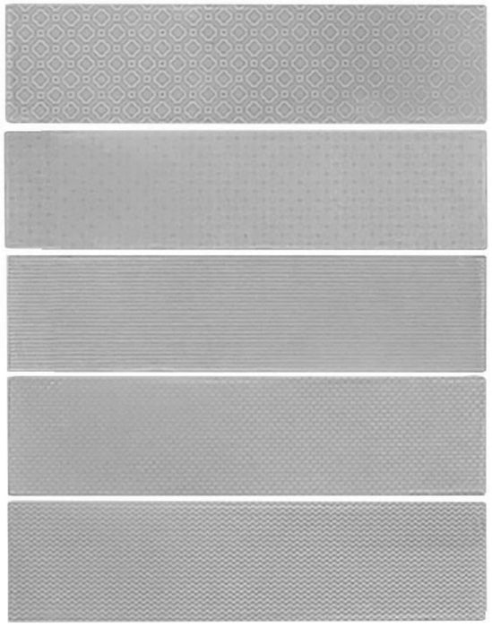 Full Tile Sample - Zen Greige Deco Ceramic Tile - 3" x 12" Glossy