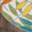 Aloha ALH18 Ivory / Multi Polypropylene Tropical Area Rug - 4 Ft x Round