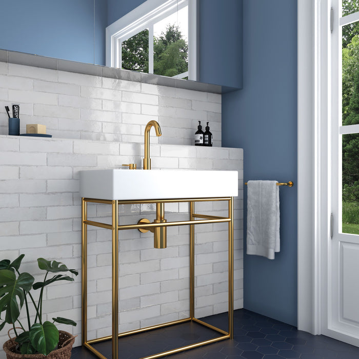 Tribeca Porcelain Studio Gypsum White Tile Glossy 2