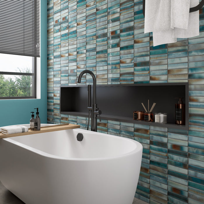 Borealis Ceramic Aqua Tile Glossy 12