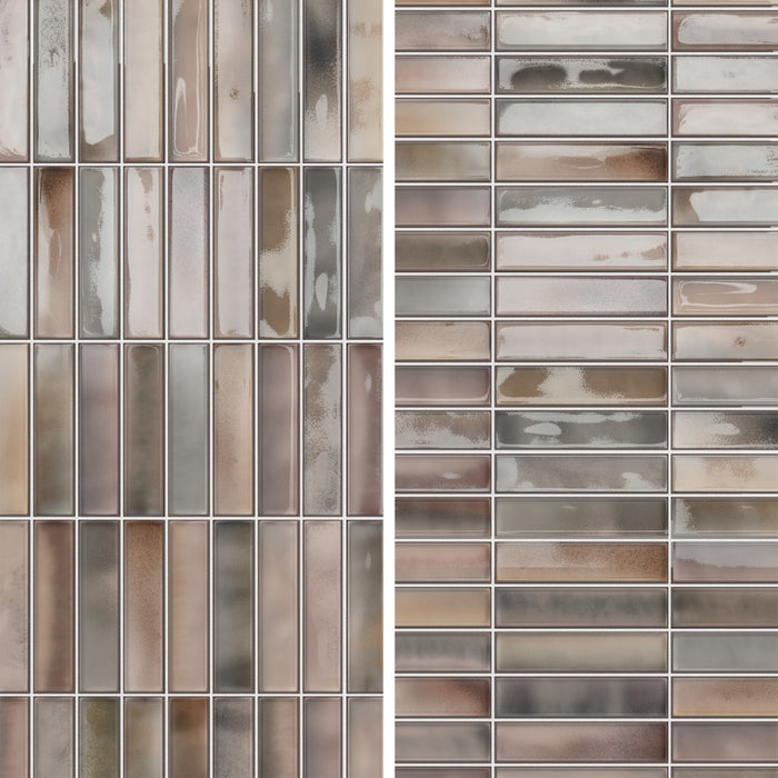 Borealis Ceramic Greige Tile Glossy 5