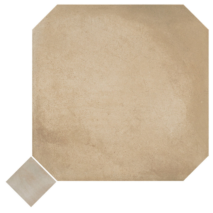 Laverton Porcelain Octagon Beige with Taco Arena Tile Matte 3