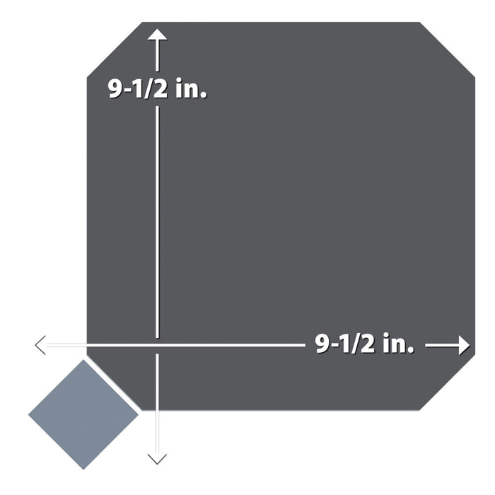 Vaudeville Porcelain Octagon Antracita with Taco Azzuro Tile Matte 8