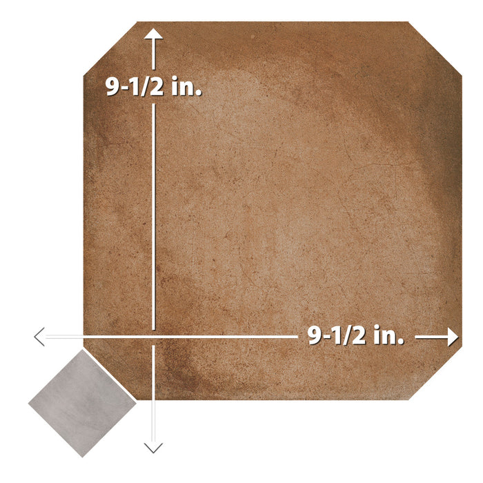 Laverton Porcelain Octagon Natural with Taco Gris Tile Matte 9
