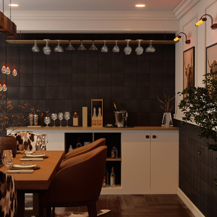 Saddle Ceramic Tanned Black Tile Satin 6