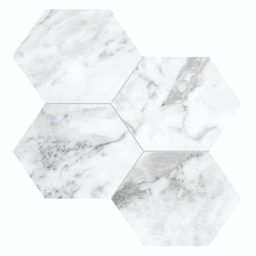 Adonis Porcelain Arabescato Mosaic Polished 1