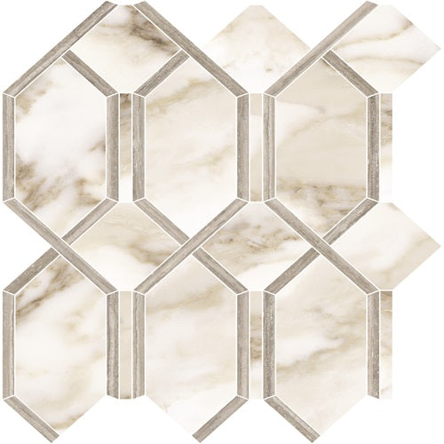Adonis Porcelain Calacatta Paonazzo Mosaic Polished 1