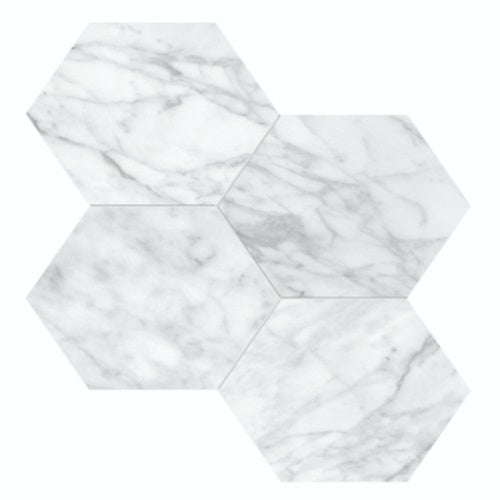 Adonis Porcelain Carrara Gioia Mosaic Polished 1