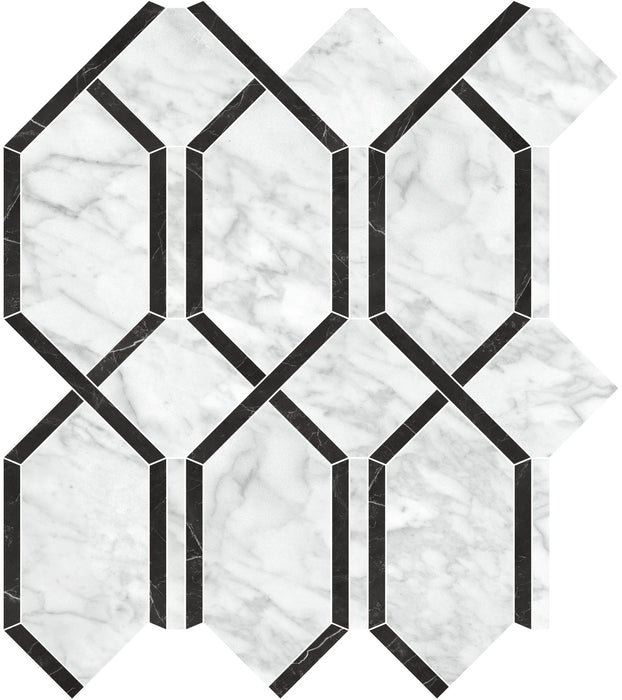 Adonis Carrara Gioia Porcelain Mosaic - Modella